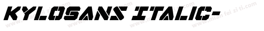 KyloSans Italic字体转换